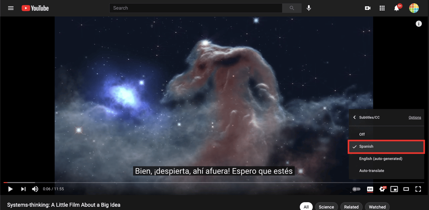 How to turn on Spanish subtitles in a Youtube video - How To Put English Subtitles On A Spanish Youtube Video